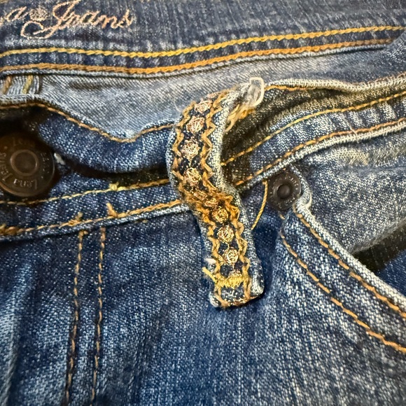 Texas Jeans Y2K Embroidered Blue Denim Jeans - Picture 4 of 6